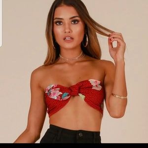 Floral bowtie tube top have in size small and medi